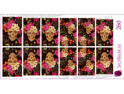 Слайдер-дизайн 260 - Черепа и цветы.