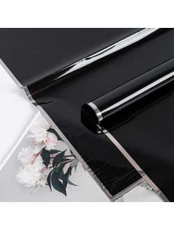 Пленка глянцевая "Зеркальный кант" 57*57см 20шт Черный ПЛ24/6