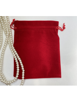 МЕШОЧЕК БАРХАТНЫЙ, 12*15 СМ, ЦВЕТ КРАСНЫЙ