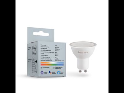 Светодиодная лампа Wi-Fi MR16 GU10 5,5W 2700K-6500K MIX-RGB DIM 110°, 2426