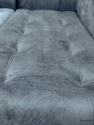 Кухонный Угловой диван "ФОРУМ-5МН" Стандартный велюр Серый, правый