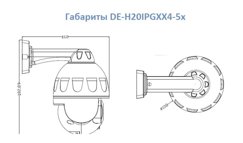 DE-H20IPGXX4-5x Уличная моторизированная WiFi/LAN телекамера с 5-ти кратным оптическим увеличением