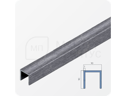 П-образный бордюр-вставка из алюминия 15х10 мм. NEEXY PV83-45 BBS-D Серебро блестящее браш 2.7 м.