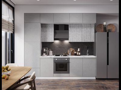 Кухня модульная "Микс" Мыло-алебастр М13, Рейка-венеция бьянко М16 (БТС)