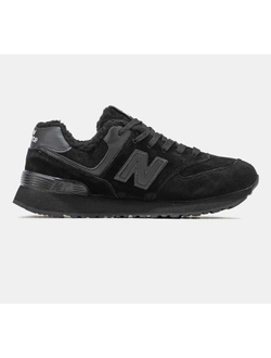 New Balance 574 Winter Black с мехом