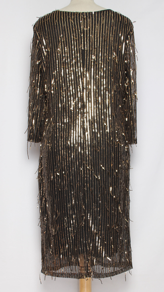 ПЛАТЬЕ НАРЯДНОЕ "ТАНЦУЮЩИЕ ПАЙЕТКИ" золото р.50-54, серебро р.54