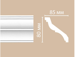 Потолочный плинтус из полиуретана с гладким профилем DECOMASTER (Декомастер) - 96120