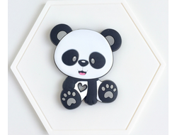 Грызунок из пищевого силикона Панда серая