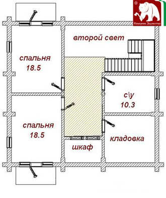 Проект 3-92, 261 кв.м., 12*14,5