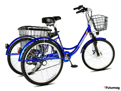 Электровелосипед трицикл РВЗ Чемпион (RVZ-HZ-01) черный