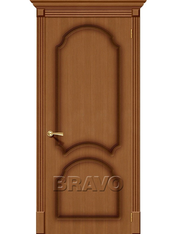 Межкомнатная шпонированная дверь Соната ПГ орех файн-лайн