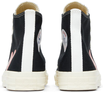 Кеды Converse Play Comme Des Garçons черные  высокие