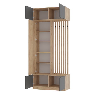 Прихожая Багира ПР-03 крафт /графит (Мебелони)