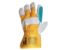 Комбинированные защитные кожаные перчатки - JK700