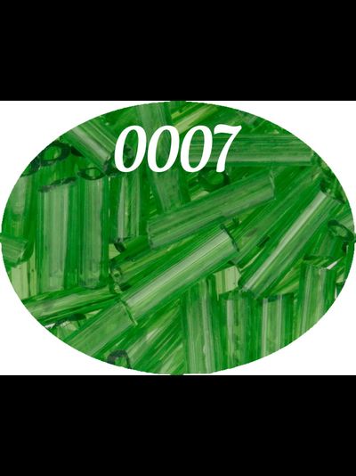 Стеклярус Zlatka 6мм 10гр цвет № 0007 зеленый