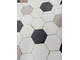 Декоративная облицовочная плитка гексагон Kamastone Соты 11372-1 белый с серым, микс