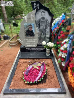 Памятник военному  СВО на могилу комбинированный 278