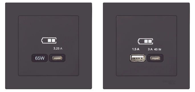 Высокоскоростные розетки USB AtlasDesign Systeme Electric