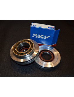 Комплект 2: дополнительный подшипник коленвала в обойме с сальником + обойма с сальником для картера РМЗ-640