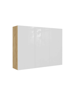 Бостон ШН-001 шкаф навесной Дуб Крафт золотой/Белый глянец