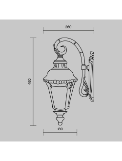 Настенный светильник (бра) Goiri, O029WL-01BZ