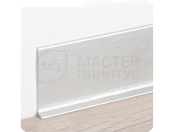 Плинтус алюминиевый ПЛ 80, высота 80мм. длина 3м. цвет серебро матовое браш