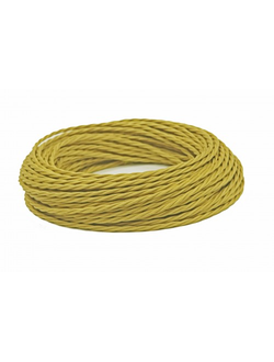 Провод витой в ретро стиле ПРВ 2х1.5 песочное золото