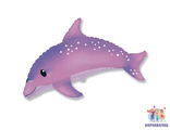 Шар 94 см фольга Дельфин ( шар + гелий + лента )