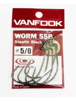 Крючок Vanfook Worm 55B 5/0 (5шт.)