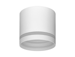 Ecola GX53 H4 5393 св-к накладной СПОТ без обода с полосой Белый матовый 83x87 SS531WECB