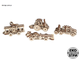 ФІДЖЕТИ НАЗЕМНИЙ ТРАНСПОРТ - механічний 3D пазл UGEARS Набір 4 шт (70035) (4820184120631)