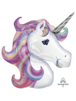 Фольгированный шар с гелием "Сказочный единорог сиреневый"