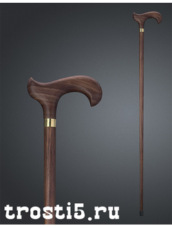 Уникальная лёгкая трость  орехового цвета