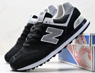 New Balance White Black мужские