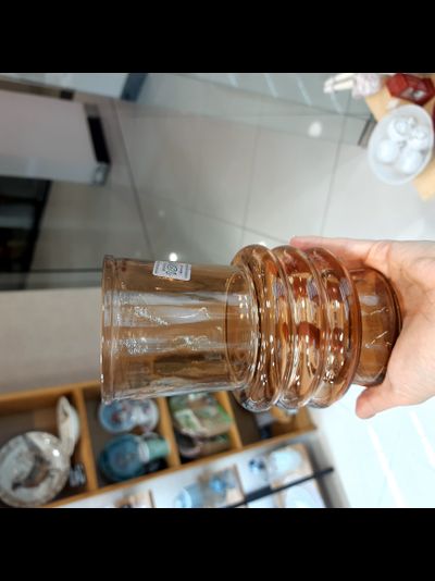 Ваза Organic, коричневая, 17 см