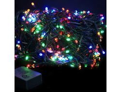 Гирлянда-нить 500л 35м зеленый провод цветная