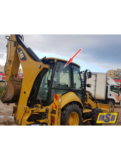 Стекло заднее правое верхнее на Cat 428f, Cat 432f, Cat 434f, Cat 444f
