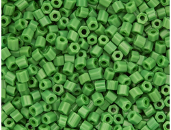 Зеленый матовый бисер цилиндрической формы №53250
