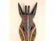 Модель № W168: настенная маска "Жираф" из дерева албезии