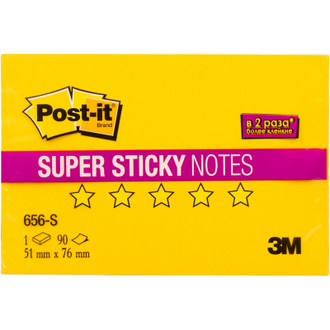 Блок-кубик Post-it Super Sticky 656-S, 76х51, желтый (90 л)