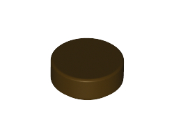 Tile, Round 1 x 1, Dark Brown (98138 / 6322813)