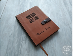 подарок руководителю, ежедневник с гербом, блокнот ручной работы, ежедневник купить, гравировка