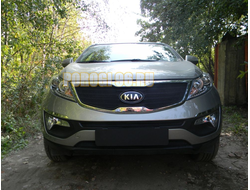Защита радиатора KIA Sportage 2010-2016 black низ