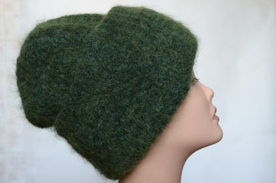 Итальянская шапка Vizio Визио 5967 CR с отворотом зеленая Ижевск фото шапок Италии