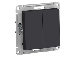 Кнопка 2-клавишный, карбон, серия AtlasDesign