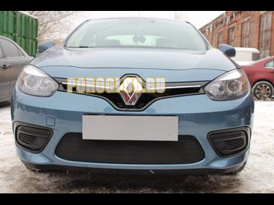 Защита радиатора Renault Fluence 2013- black верх