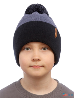 Шапка  22101-02, цвет темно-синий,джинс р. 58