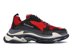 Balenciaga Triple S черно-красные