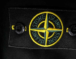 Патч / Нашивка Stone Island High Черный (Комплект с 2мя пуговицами)