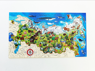 Фигурный пазл "Карта России"